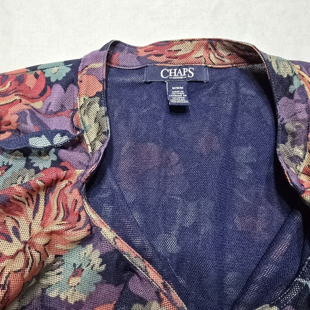 Chaps Multicolor Floral Ruffle Blouse - Picture 8 of 8